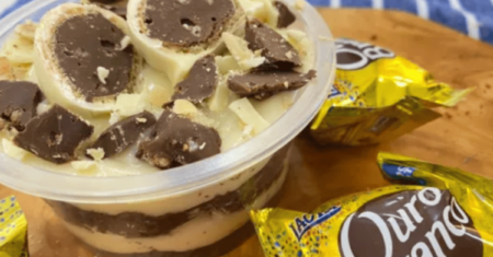 Bolo de Pote Ouro Branco | Faça essa Delicia